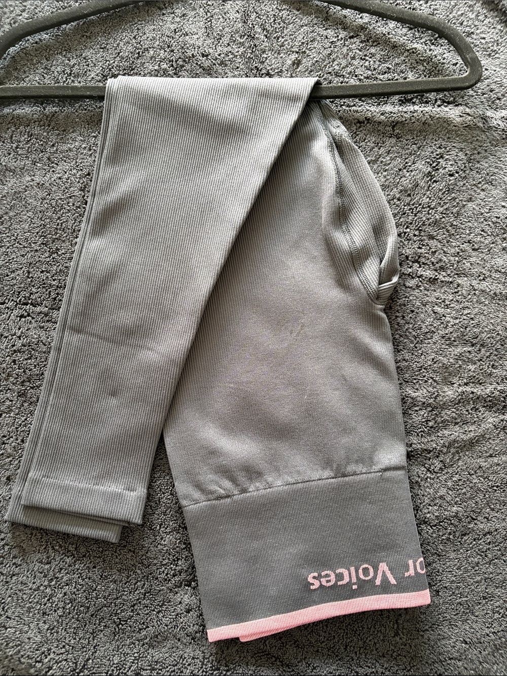 Outdoor Voices Black Leggings with Lavender
Trim for Women